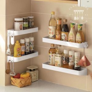 Classy Luxe Kitchen Storage Rack Hook Condiment Rack Punch-free Wall Hanging Kitchen Rack