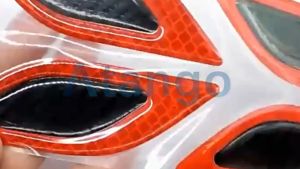 6 Pieces Of Safety Warning Car Reflective Stickers Anti-Scratch Safety Warning Carbon Fiber