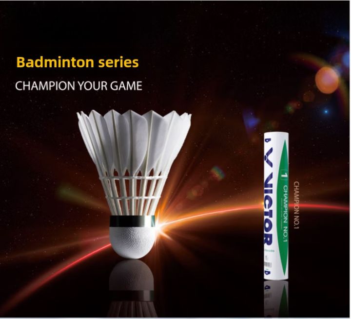 Victor Master 7 Badminton Shuttlecock Competition Series High Performance Wooden Shaft Duck Feather Ball for Sports Fitness Fans