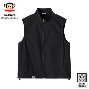 Paul Frank | Solid Color Workwear Stand Collar Vest For Summer Outdoor Activities