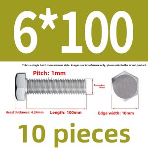 BAIRUITE | Hexagon Head Long Bolt and Screw M3 M5 M6 M8 M10 M12