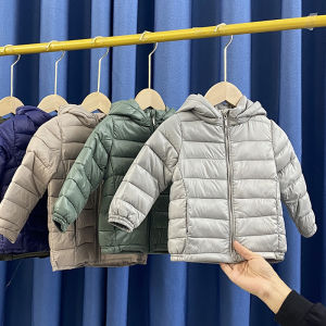 Cute Hooded down Cotton Jacket for Toddlers And Young Kids Outdoor Wearable Autumn Winter Clothes for Nursery Boys