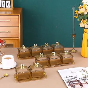 Set Toples Snack dilengkapi Tray Aesthetic / Toples Kue Lebaran Cemilan Unik BPA free AA73