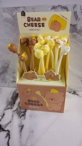 Shack Gel Pen bear Cheese /Karakter Lucu Karet 3D Bisa Goyang