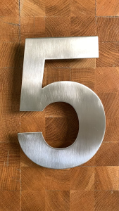 15/20cm Stainless Steel House Number Outdoor 6/8 inch Silver Apartment Door Number Metal Address Sign #0-9 With Screws