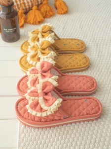 New Ladies Fabric Slippers: Thick Bottom & Silent Anti-Slip Design