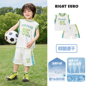 Quick Dry Sports Suit for Boys Baby Summer Clothes Vest And Pants Set Polyester Fiber School Gift Standard Package from Mainland China