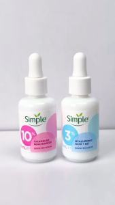 Simple Booster Serum Hydrates for Dry Skin 3% Hyaluronic Acid + B5 Alcohol-Free (30ml)