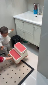 <𝙇𝒂𝙯𝑺𝙜𝑴𝙖𝒍𝙡> Childrens sink step stool footstool step stool step stool brushing teeth face ladder toilet foot pedal footstool
