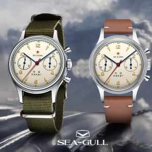 Seagull Aviator 38mm Chronograph seagull 1963 International Edition Mechanical Wristwatch ST1901 Watch For Men USA Tax Free