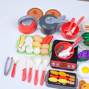 22-81PCS Kids Kitchen Pretend Play Toys Kitchen Cooking Set Cookware Cooking Mainan Masak Budak Perempuan