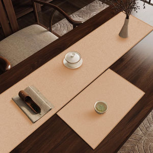 JIELEFAN | Heat-Resistant Insulated Linen Table Runner Elegant Zen Style