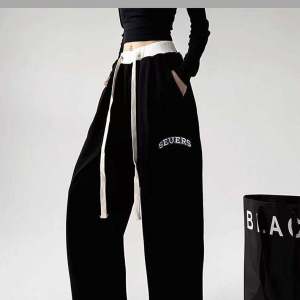 Spring Autumn Color Block Drapey Straight Leg Sweatpants Loose Mens American High Street Hip Hop Street Dance Casual Sports Pants