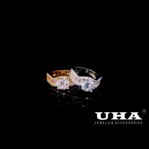 Nhẫn nữ đính xoàn mạ vàng xi kim cao cấp N812