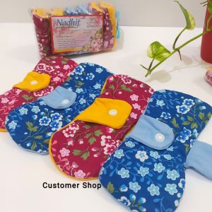 isi 6pcs Pantyliner kain pembalut keputihan kain wanita Pembalut Kain Katun
