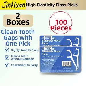 JINHUAN | Disposable Ultra-fine Dental Floss Picks 50 Pack