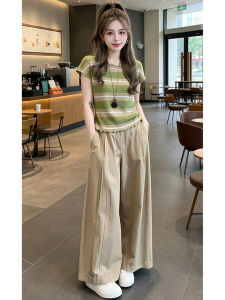 Shalldoer | Elegant Korean Style Green Knitwear Set