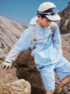 PUMA | Summer New Boys Short Sleeve Set Check Full Print Classic Quick-Dry