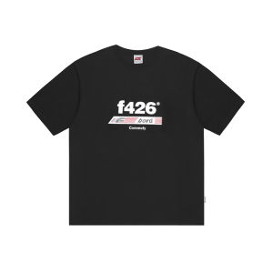 Loose Casual Short Sleeve T-Shirt Summer Fun Letter Flag Logo Couples Comfortable Cotton round Neck Mens Fashion F426 Store