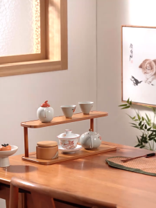 Storage Rack Desktop Dining Table Workstation Cup Holder for Water Coffee Cup Tea Set Small Tabletop Organizer