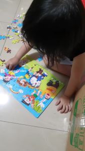 [HCM] Combo 3 tranh ghép hình 60 mảnh kích thước A4 - Đồ chơi thông minh cho bé