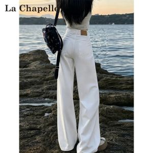La Chapelle | White American Style Wide Leg Flared Jeans