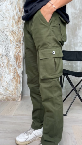 BAPIN Celana Cargo Panjang Pria Ukuran Jumbo 27 - 42 Grey