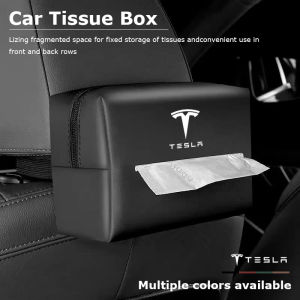 TESLA | Car Tissue Box Sun Visor Seat Back Paper Towel Storage Bag For Tesla Model 3 Model S Model X Model Y SpaceX Cybertruck Roadster