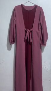 Gamis Wanita Busui Dewasa Terbaru 2025 Isyana Dress Cantik Kondangan Bahan Cringkle Airflow Mewah