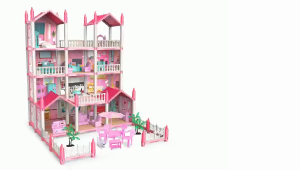 Princess Castle DIY Doll House Pretend Play Villa Toy Set Assembled Model Building Girls Birthday Gift Mainan Kanak