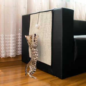 Cat Scratching Board Sofa Protection Mat with Ball Pet Resistant Scratching Supplies