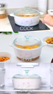 CORNINGWARE 0.8L/3.25L Casserole – Just White