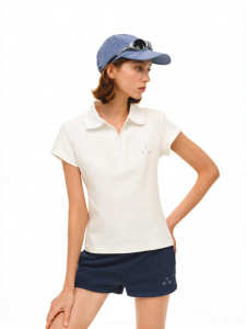 FPA | Color Block Trim Short V-Neck Polo Shirt