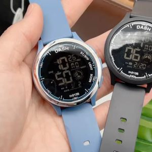 นาฬิกาข้อมือกลม DASH ขอบเลท ดีไซน์หน้าปัดตัวเลขใหม่ หลากสี กันน้ำ100% พร้อมตังเวลาให้