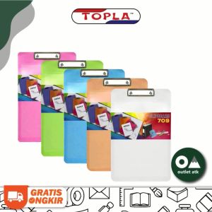 Papan Jalan Clipboard F4 Folio Topla Transparent / Transparan