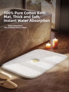 Hope | Cotton Absorbent Thick Machine Washable Bathroom Mat
