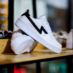 SEPATU SNEAKERS SHABURAY KYUBI WHITE BLACK | SEPATU KEREN | SEPATU BARU