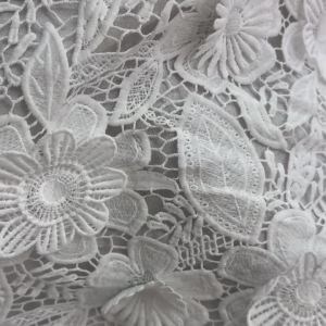 3D Embroidered Guipure Cupion Lace Skin Friendly African Cord Fabric Middle East Wedding Formal Mermaid Lady Gown with Appliques