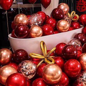 Wedding Balloon Decorations Bedroom Decoration Set round Shape Latex Balloons Festive Pattern for Engagement And Marriage Celebration