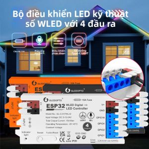 Bộ Điều Khiển Đèn LED GLEDOPTO 4 Kênh ESP32 Với Cầu Chì 15A Bộ Chuyển Đổi Mức Độ Sáng Ứng Dụng Điều Khiển Ánh Sáng Động DIY & Điều Khiển Bằng Giọng Nói Cho IC RGB