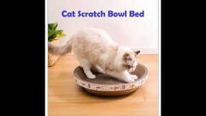 Round Ergonomic Corrugated Cat Scratcher Sofa Bed - Modern Wide Scratch Board for Cats Prevents Furniture Damage