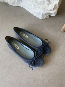 French Style Flat Shoes Red Shallow Opening