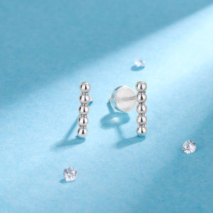 Panjia New Magnolia Stud Earrings Womens Sterling Silver Earrings Niche Design Accessible Luxury Premium Anti-Allergy Graceful Earrings