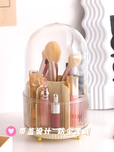 MUGURU 360 Rotating Xtra Large Capacity Makeup Brushes Cream Orange Green