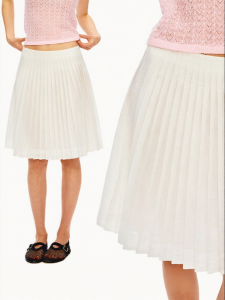 Summer Lightweight Breathable Heavily Pleated A-Line Skirt
