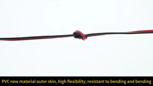 Red And Black 2 Core 1 Square Wire Cable Dual Color Parallel Line Soft Power Line Monitoring Line