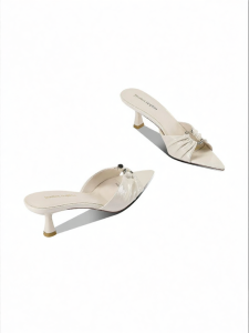JESSICA SOPHIA | Dép Mũi Nhọn Nếp Nhăn Có Khóa Kim Loại