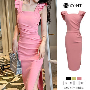 HT EraVogue เดรสผู้หญิง เดรสสีเหลือง สีชมพู เดรสสายเดี่ยว เดรสไปงานแต่ง ชุดไปทะเล เดรสออกงาน เดรสเซ็กซี่ เดรสเกาหลี ชุดออกงาน พร้อมส่ง 5779