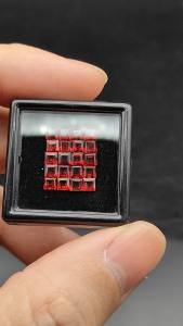 พลอยโกเมนจันทบุรี (Garnet) สี่เหลี่ยม 3 มิล 20 เม็ด พลอยสีแดงอมน้ำตาล พลอยแท้จากประเทศไทย มีใบรับประกันสินค้าจากทางร้าน