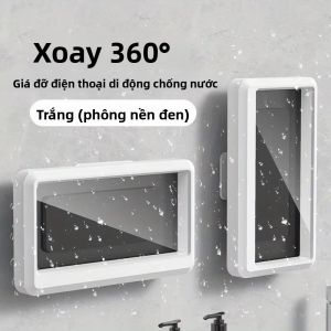 Giá Đỡ Điện Thoại Chống Nước Xoay 360 Độ Có Thể Điều Chỉnh Dùng Cho Phòng Tắm Bồn Tắm Tường - Không Cần Sạc